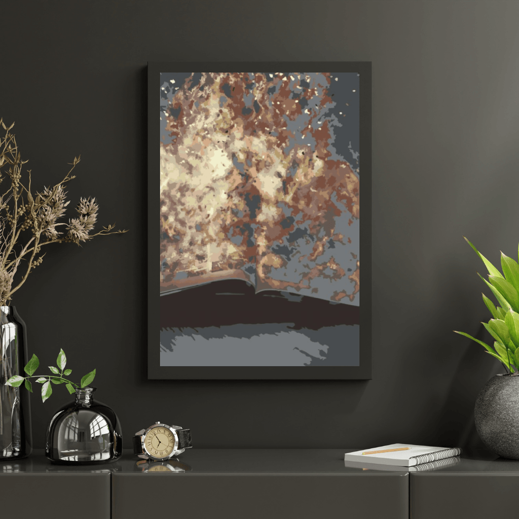 Diamantmaling - Brændende bog - SEOS Shop ®