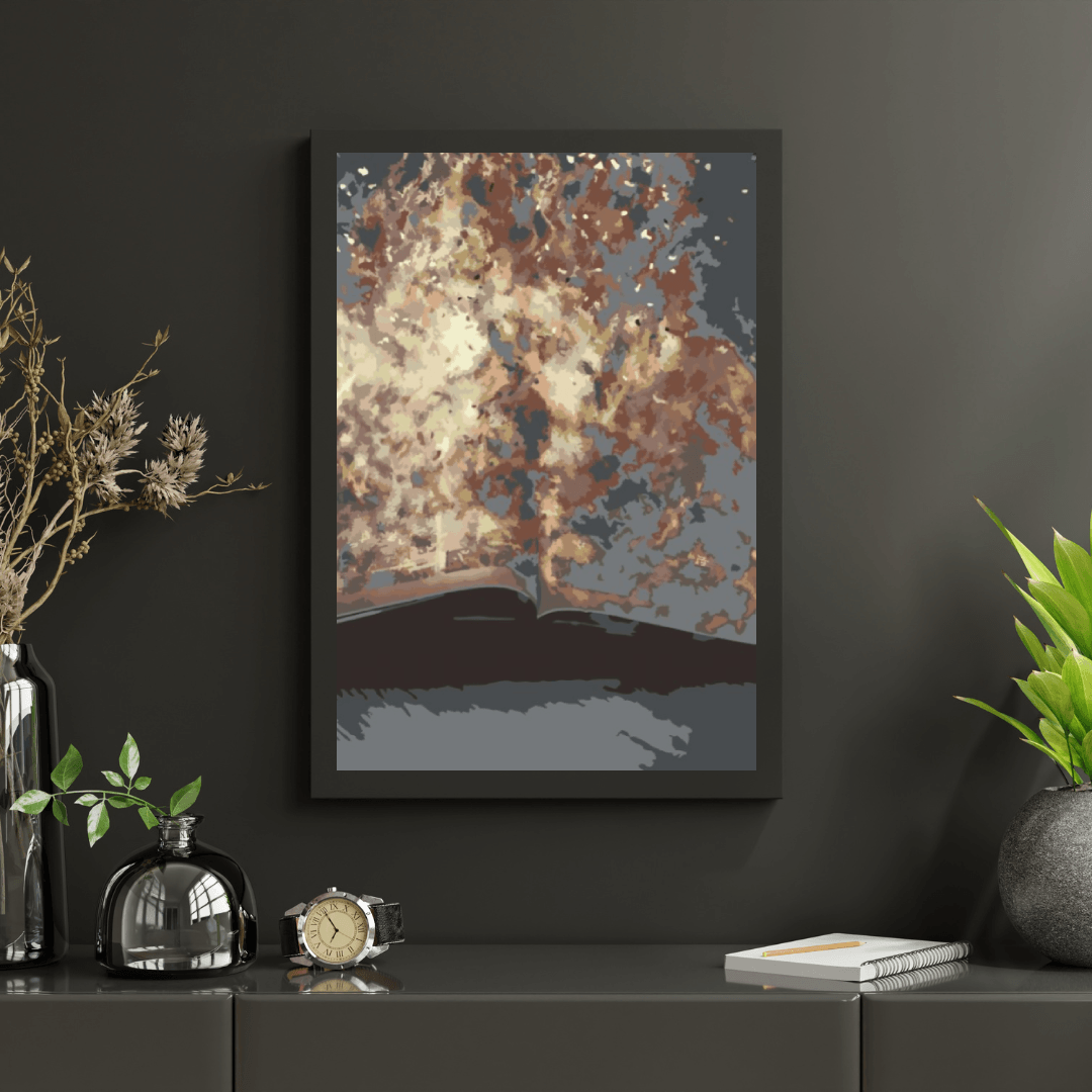 Diamantmaling - Brændende bog - SEOS Shop ®