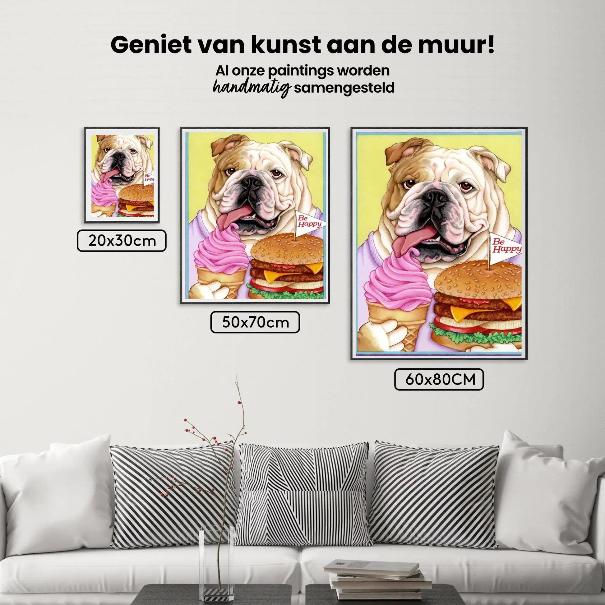 Diamantmaleri - Bulldog Hamburger