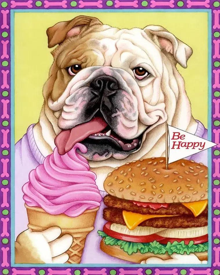 Diamantmaleri - Bulldog Hamburger