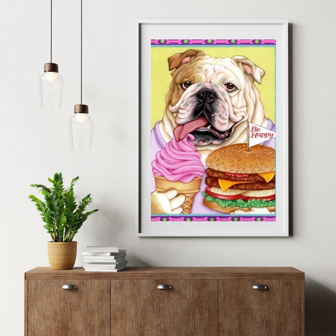 Diamantmaleri - Bulldog Hamburger