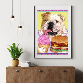 Diamantmaleri - Bulldog Hamburger