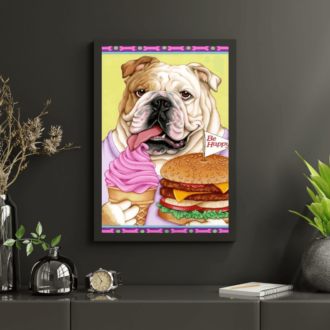 Diamantmaleri - Bulldog Hamburger
