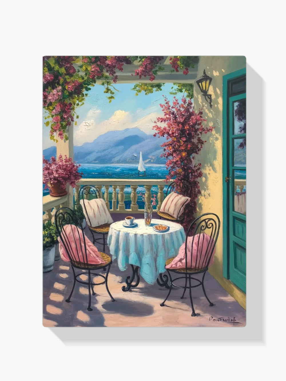 Diamantmaling - Café på verandaen