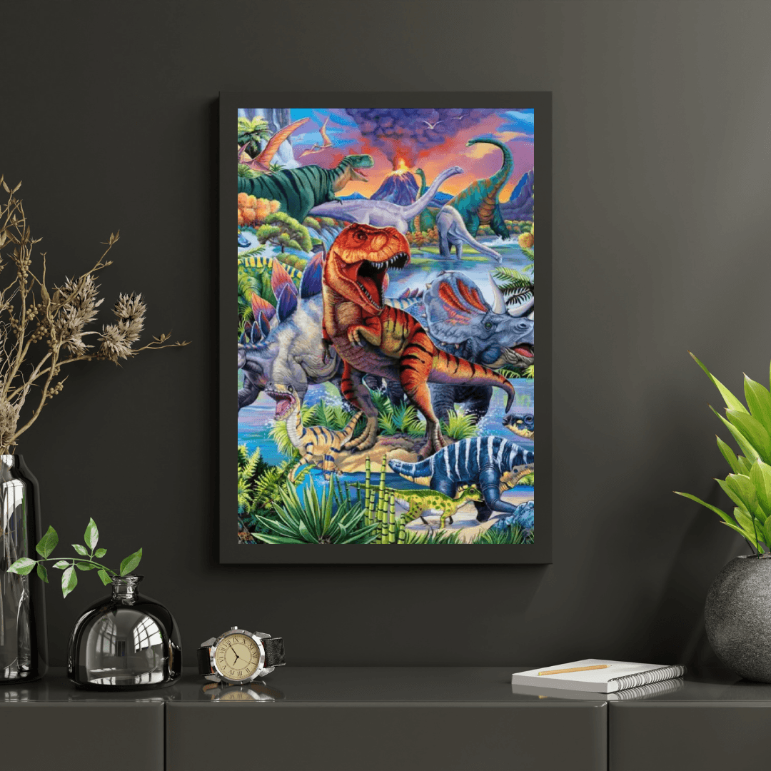 Diamantmaleri - Dinosaurer