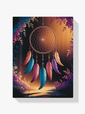 Diamantmaleri - Drømmefanger med fjer og perler