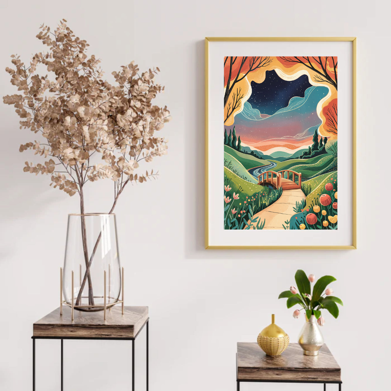 Diamantmaleri - Drømmelandskabsbro