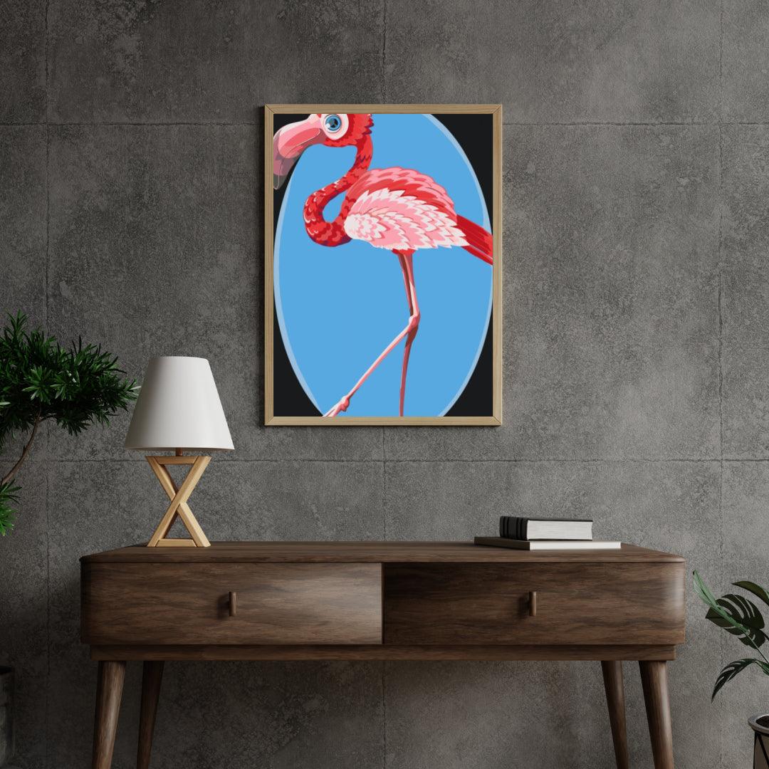 Diamantmaleri - En flamingo med dens ting - SEOS®