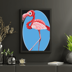 Diamantmaleri - En flamingo med dens ting - SEOS®