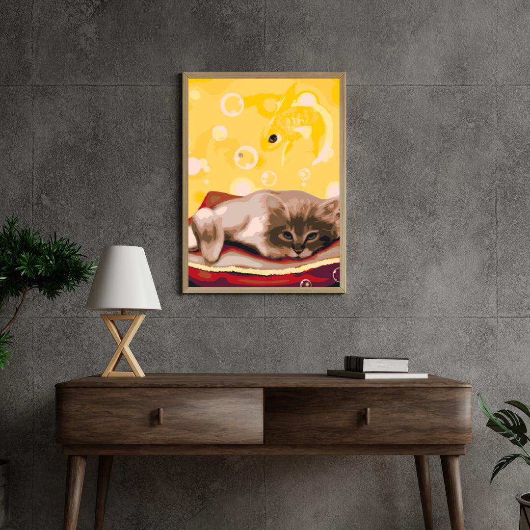 Diamantmaleri - En kat drømmer om en fisk - SEOS®