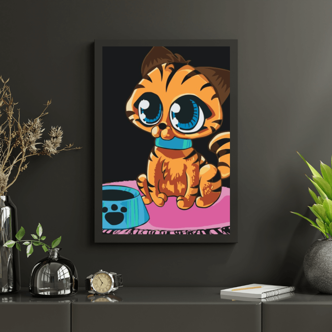 Diamantmaling - En kat med store øjne - SEOS®