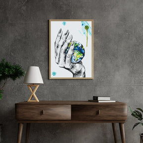 Diamantmaleri - En planet i en kvindes hånd - SEOS Shop ®