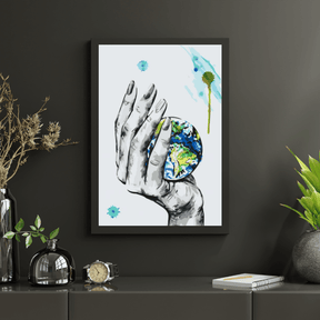 Diamantmaleri - En planet i en kvindes hånd - SEOS Shop ®