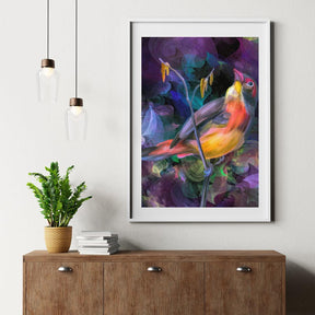 Diamantmaling - En fugl i et farverigt miljø - SEOS®