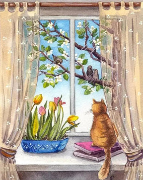 Diamantmaling - En fredfyldt morgen