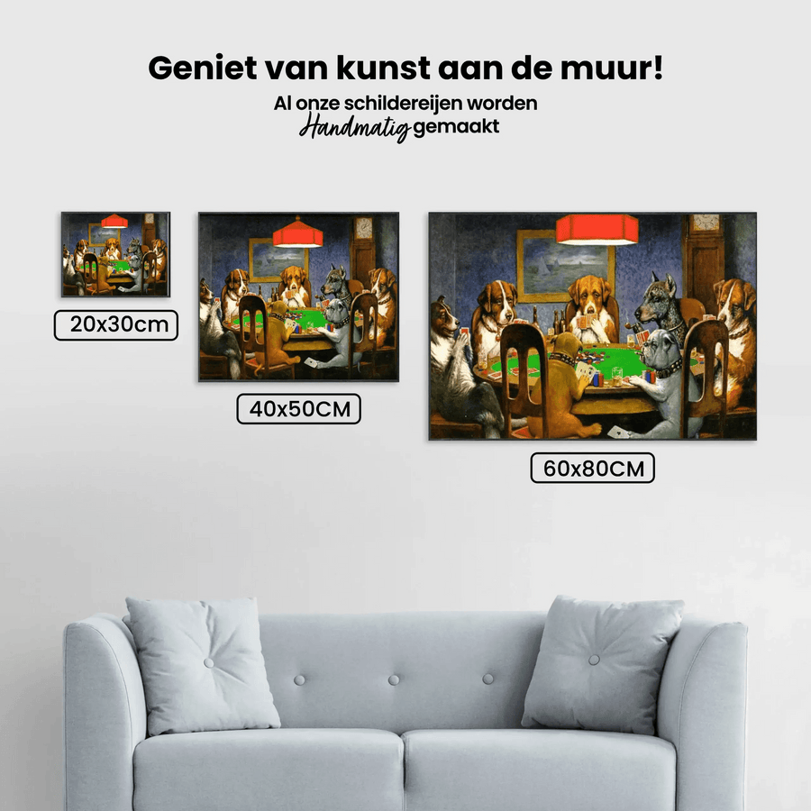 Diamantmaleri - En ven i nød - Hunde spiller poker