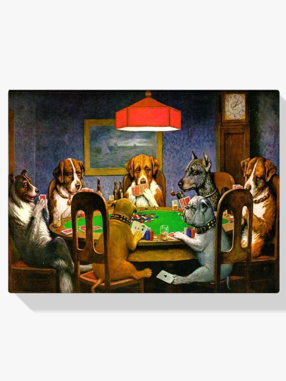 Diamantmaleri - En ven i nød - Hunde spiller poker