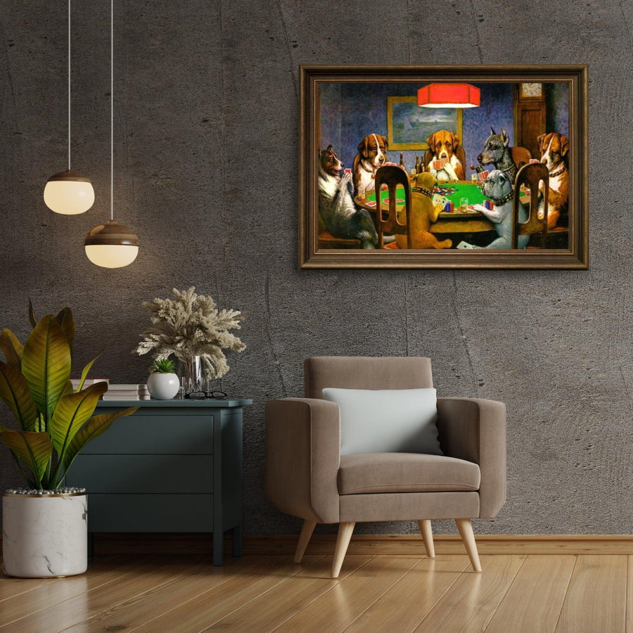 Diamantmaleri - En ven i nød - Hunde spiller poker