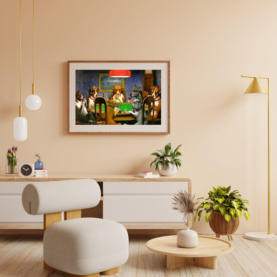 Diamantmaleri - En ven i nød - Hunde spiller poker