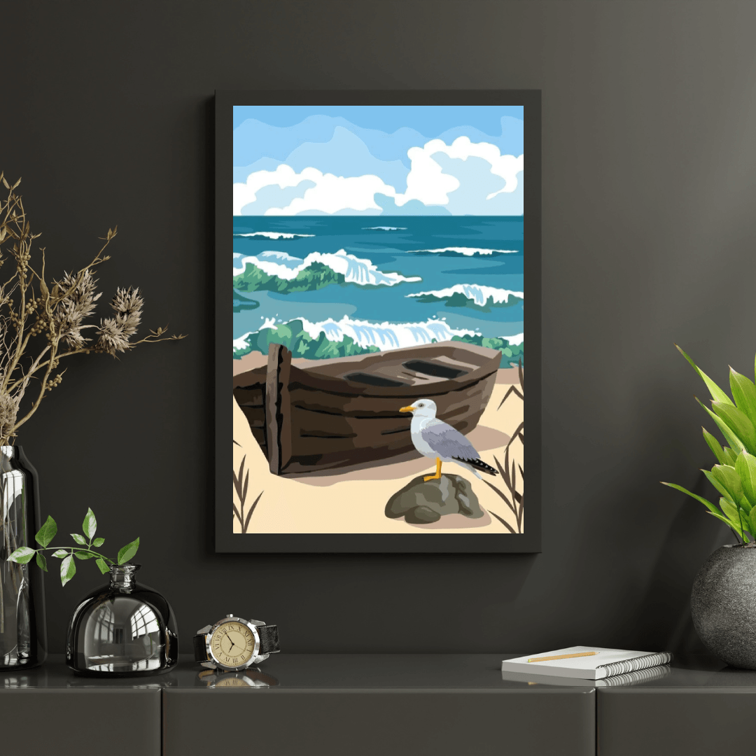 Diamantmaleri - Ensom Måge - SEOS®