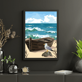 Diamantmaleri - Ensom Måge - SEOS®