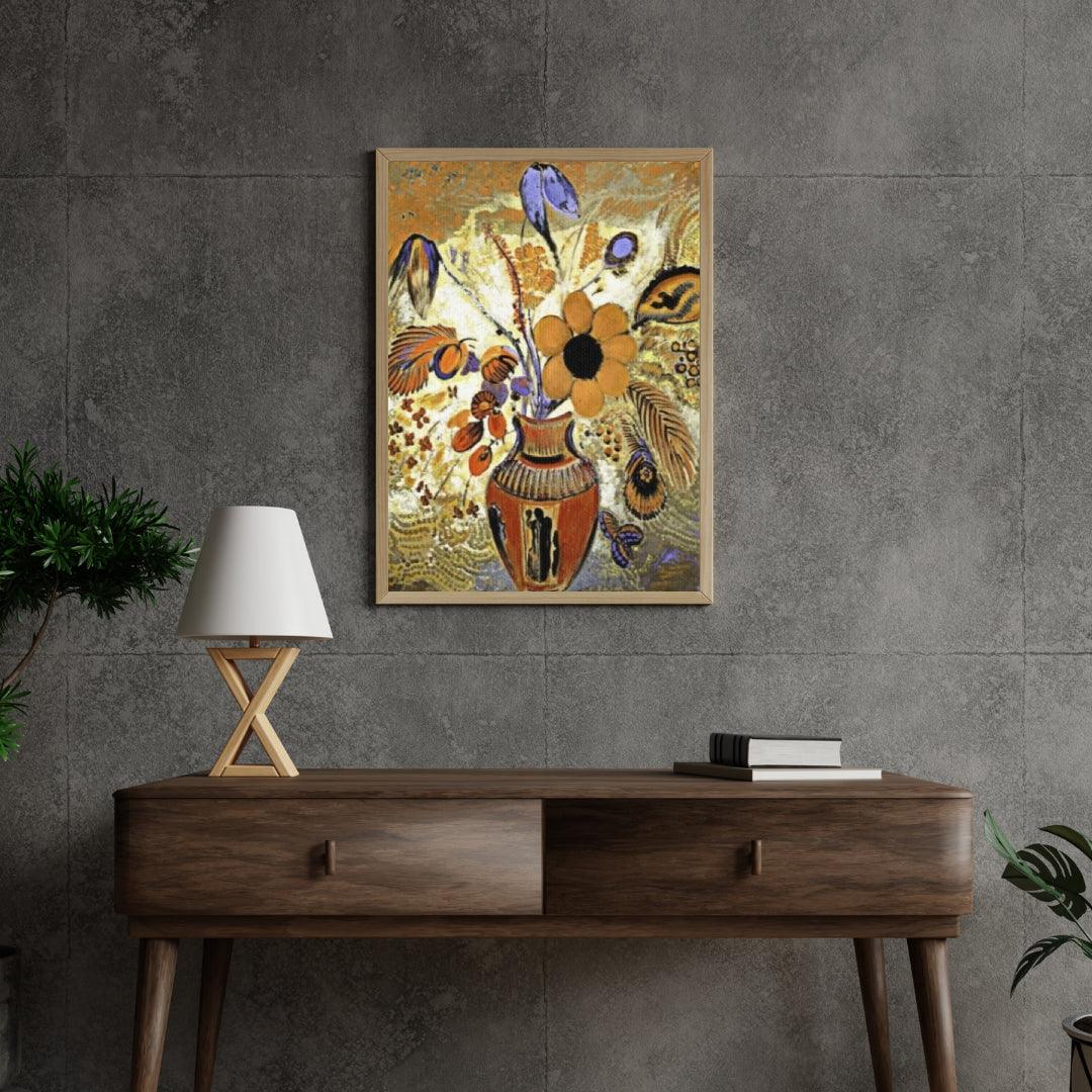 Diamantmaleri - Etruskisk vase med blomster - SEOS Shop ®