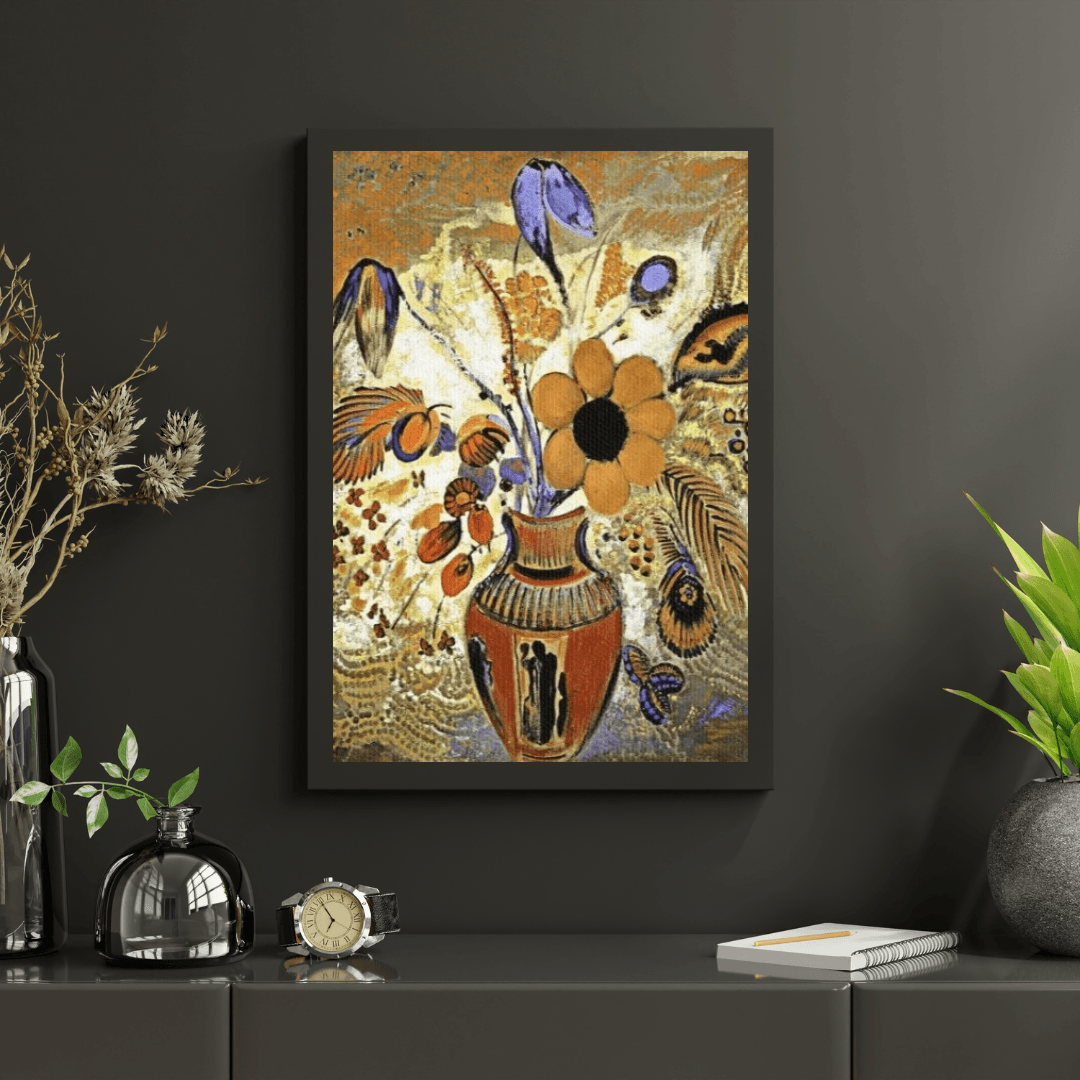Diamantmaleri - Etruskisk vase med blomster - SEOS Shop ®