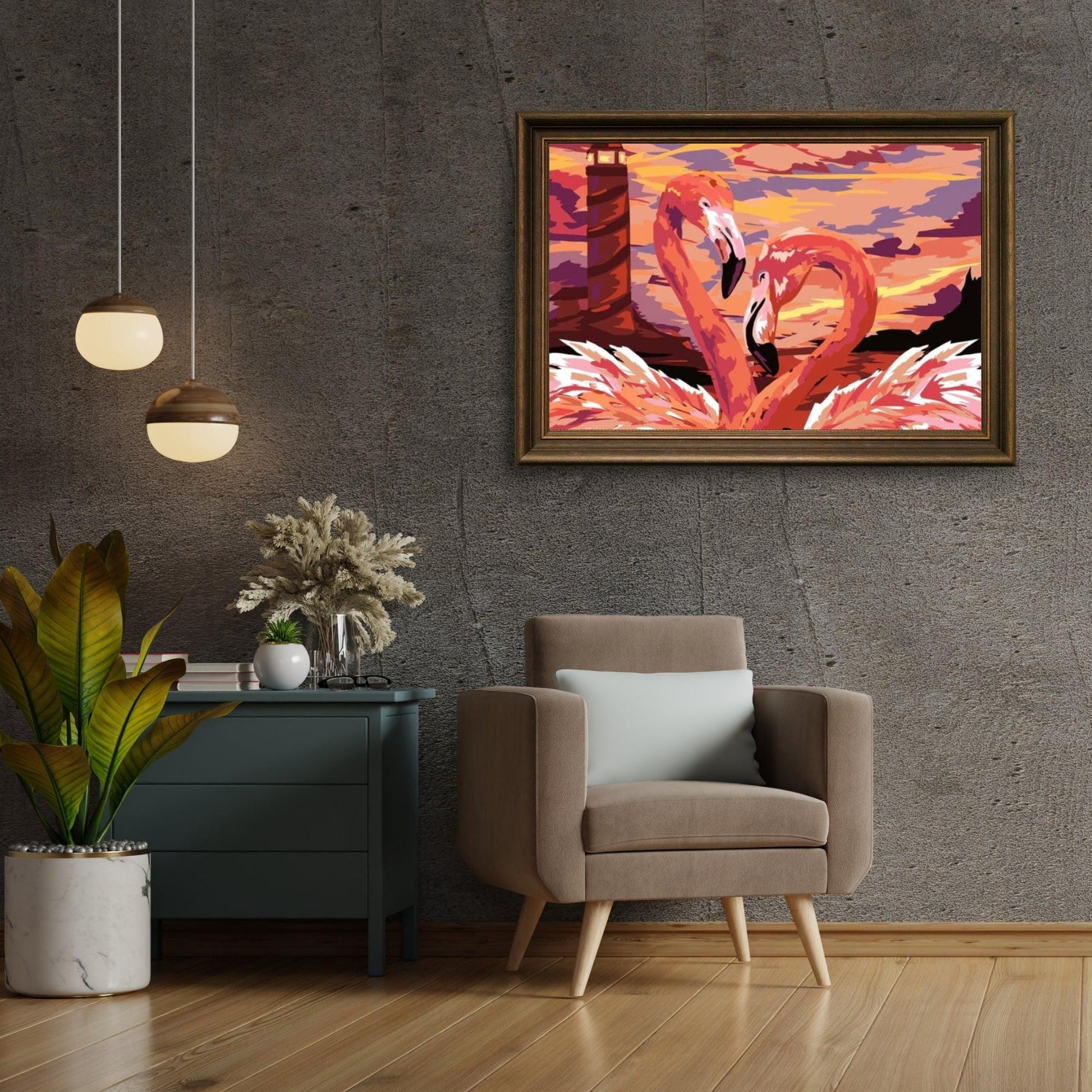 Diamantmaling - Flamingo Liebespaar - SOS®