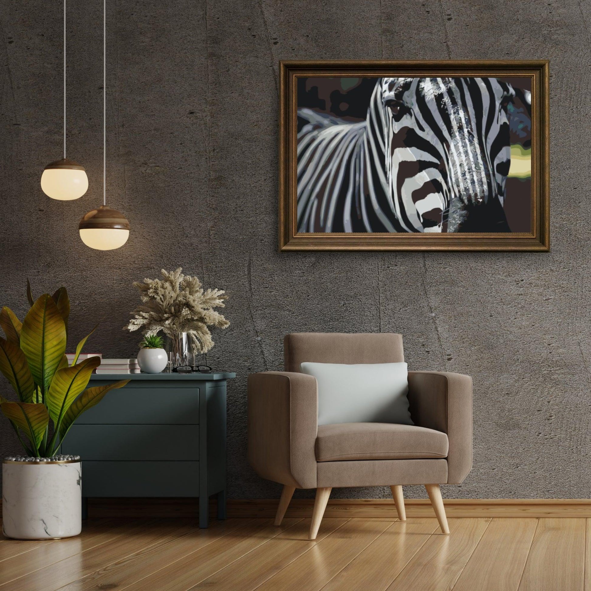 Diamantmaling - Fokus på zebra - SEOS®