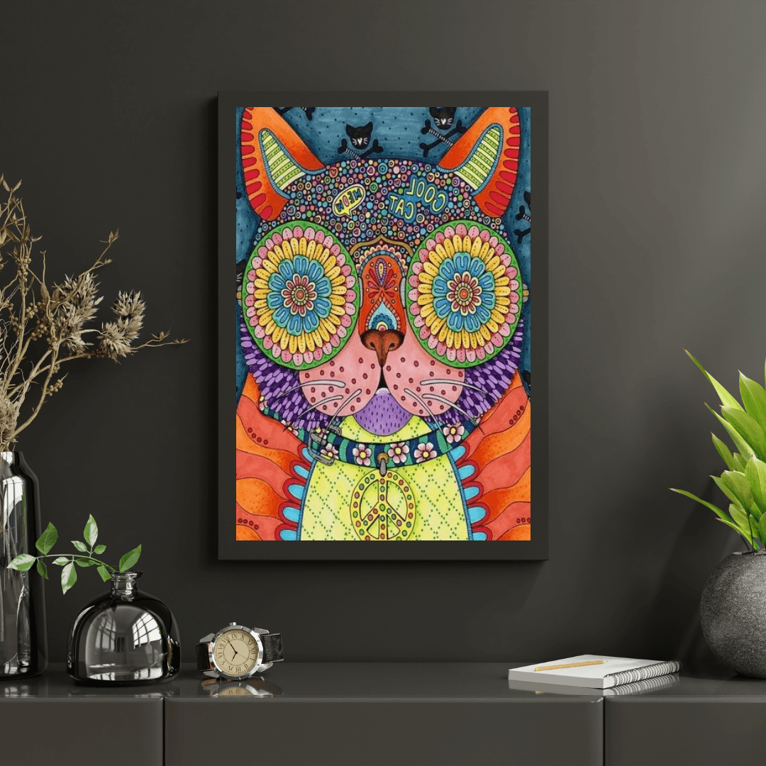 Diamantmaleri - Funky Cool Kat - SEOS Shop ®