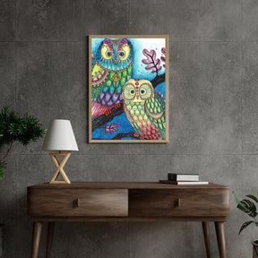 Diamantmaling - Farvet ugle - SEOS®