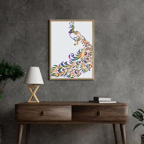 Diamantmaling - Farvet påfugl 2 - SEOS®