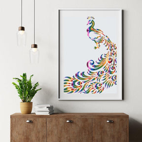 Diamantmaling - Farvet påfugl 2 - SEOS®