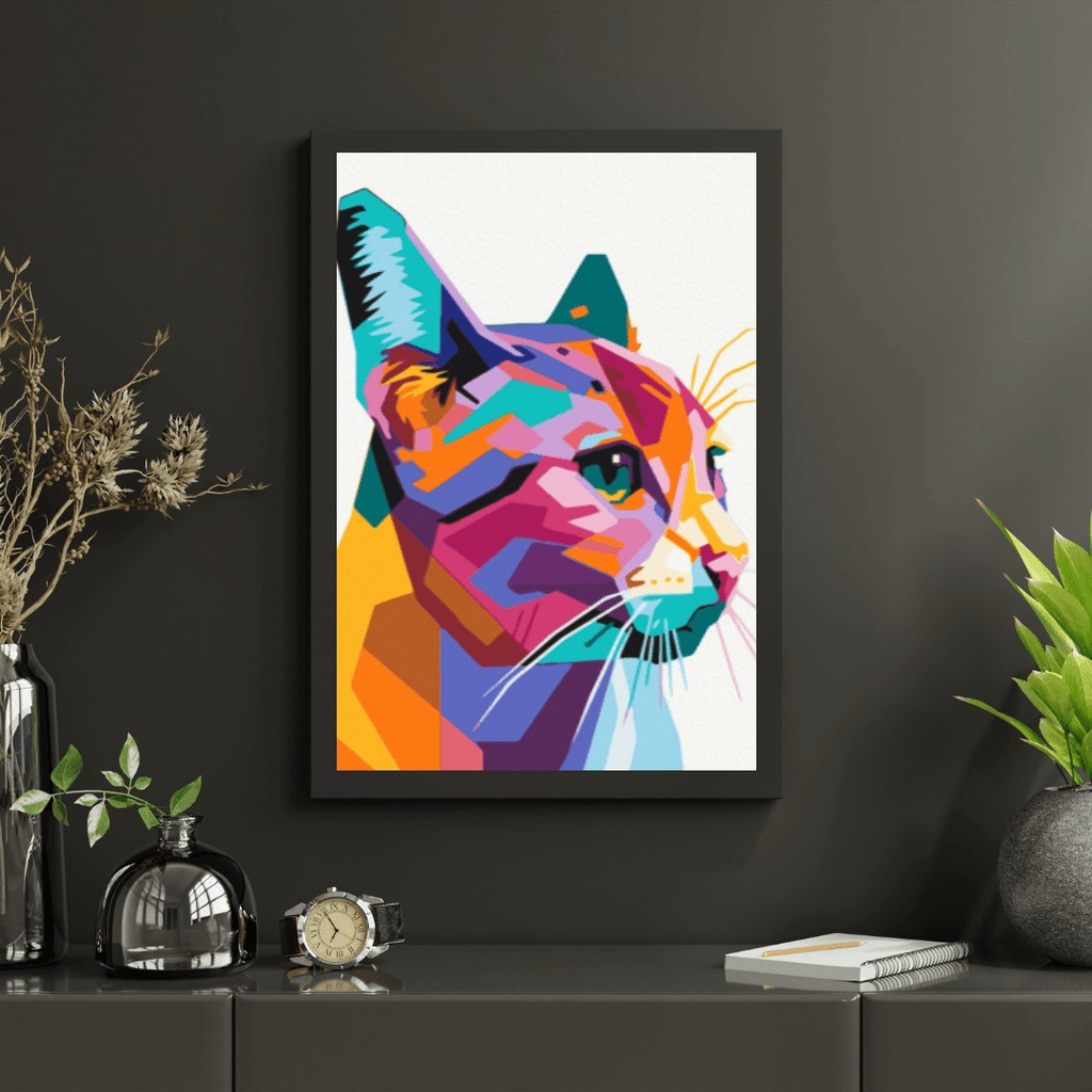 Diamantmaleri - Geometrisk kat - SEOS®