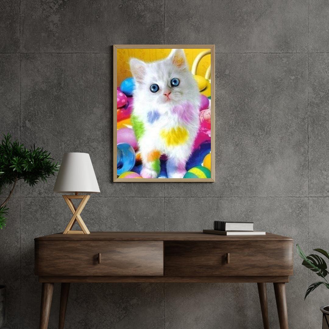 Diamantmaleri - Plettet kat - SEOS®
