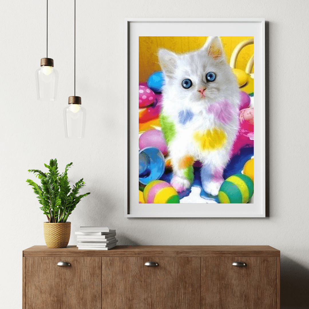 Diamantmaleri - Plettet kat - SEOS®