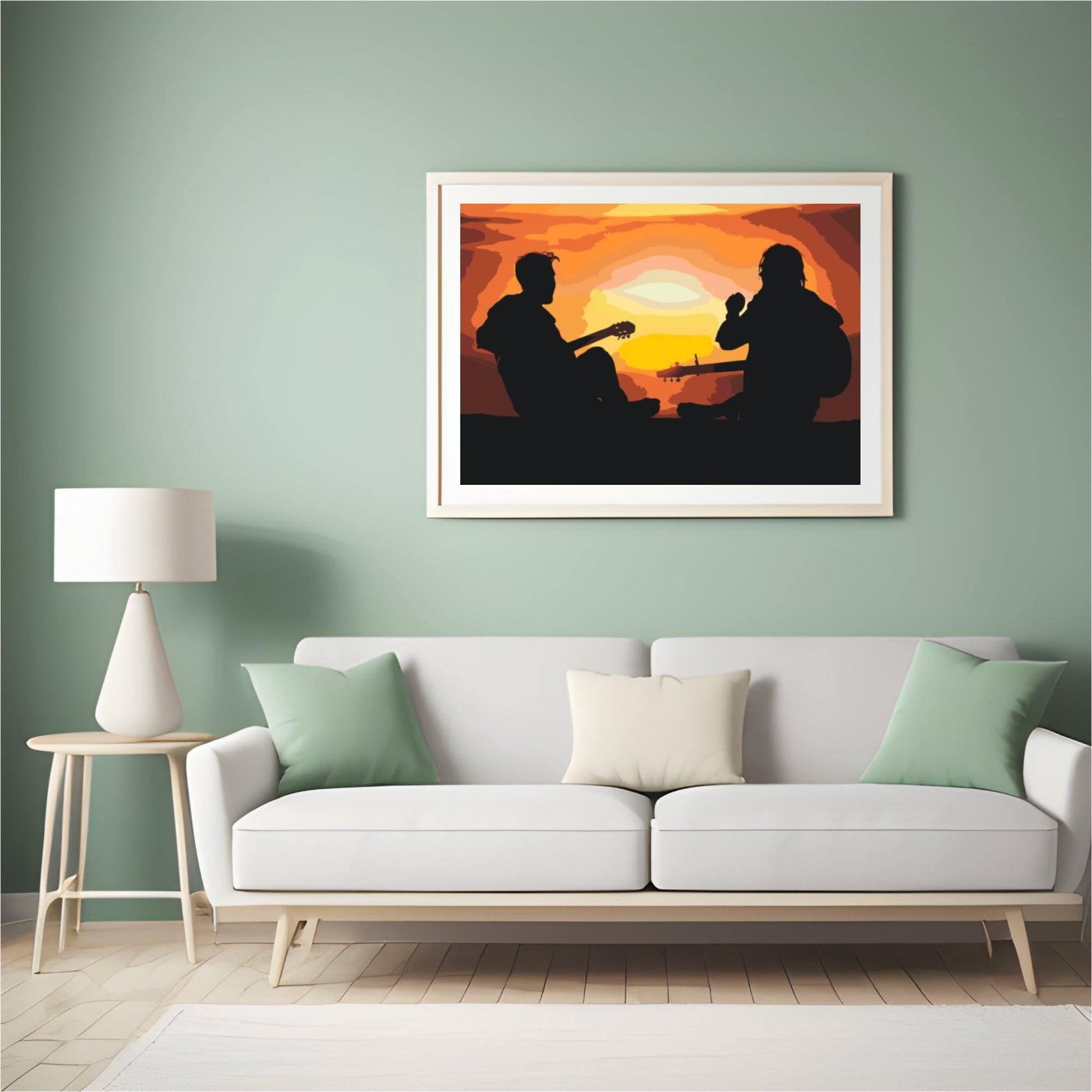Diamantmaling - Guitarister ved solnedgang - SEOS Shop ®