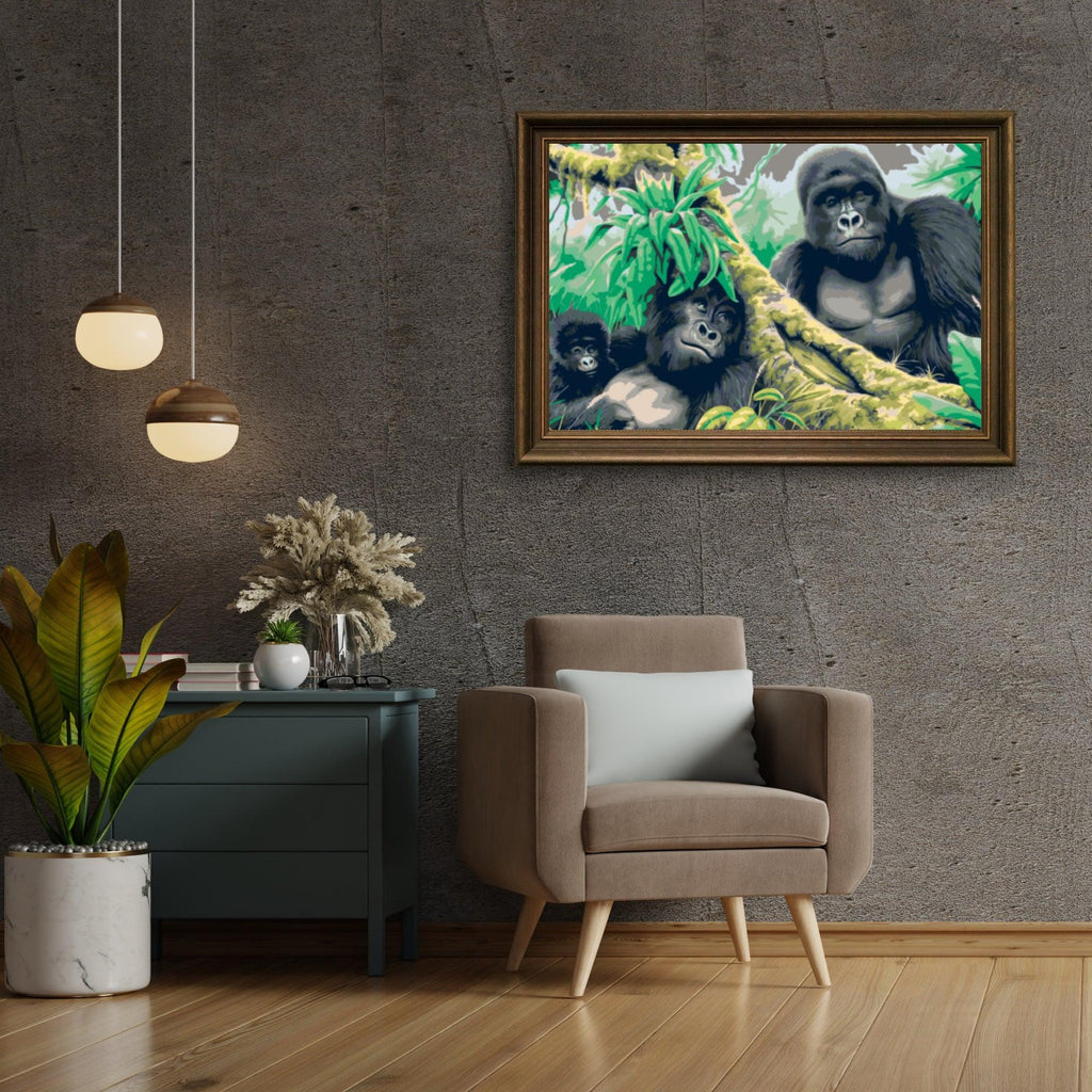 Diamantmaling - Gorillafamilie - SEOS®