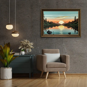 Diamantmaleri - Gylden refleksion