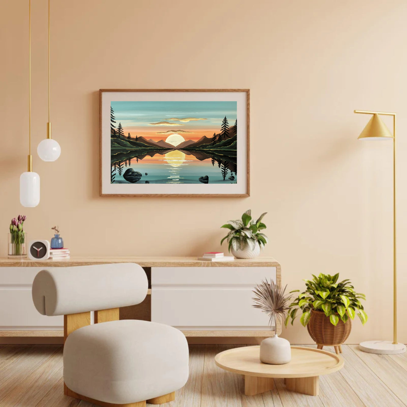 Diamantmaleri - Gylden refleksion