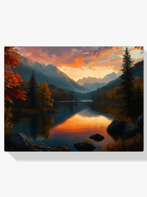 Diamantmaleri - Gylden Solnedgang Sø