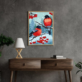 Diamantmaleri - Stillits Fugl Hvid - SEOS®