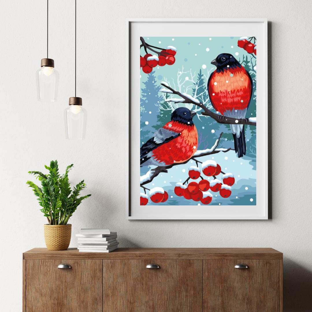 Diamantmaleri - Stillits Fugl Hvid - SEOS®