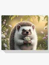 Diamantmaleri - Finurlig pindsvin med blomsterdetaljer