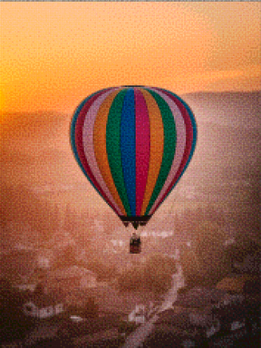 Diamantmaleri - Finurlige varmluftsballoner over en landsby