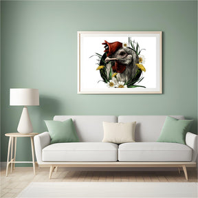 Diamantmaleri - Hane i en blomsterkappe - SEOS®