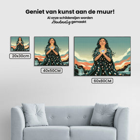 Diamantmaleri - Hjerte i hendes hænder