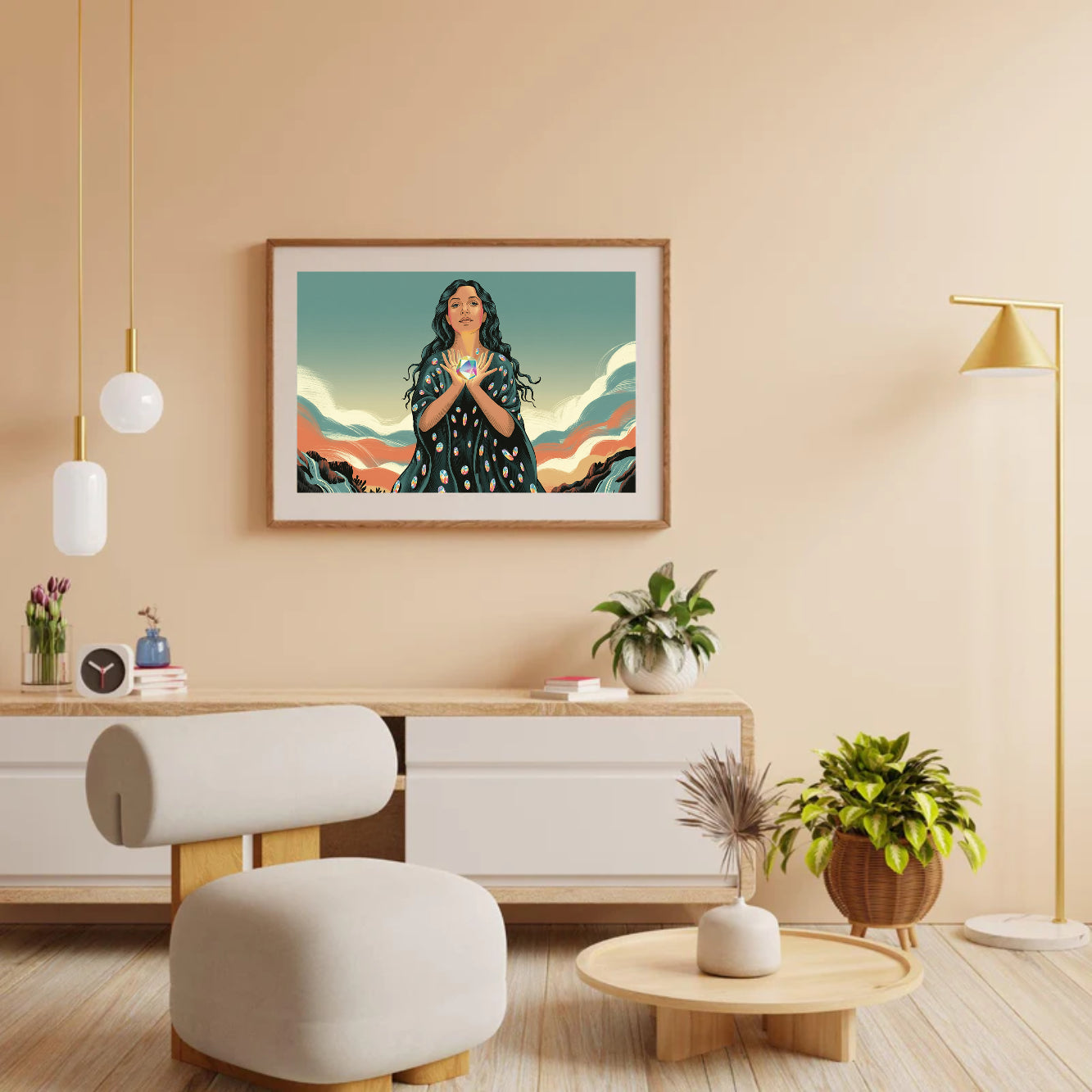 Diamantmaleri - Hjerte i hendes hænder