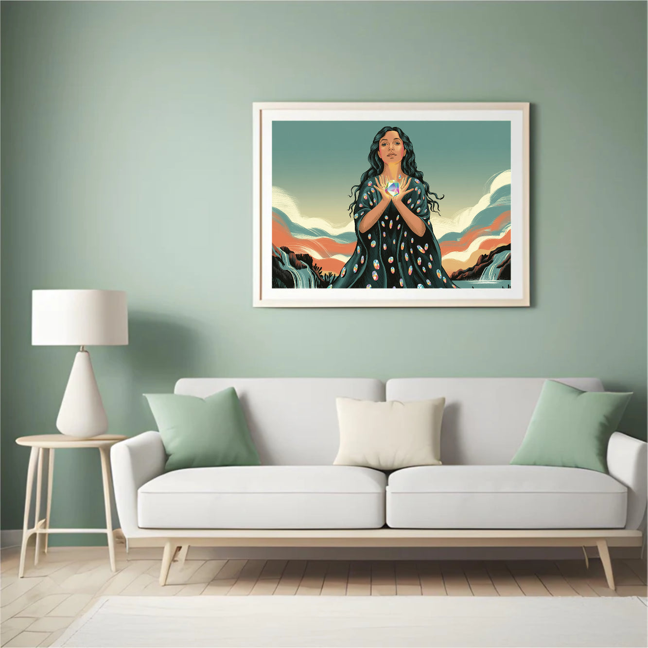 Diamantmaleri - Hjerte i hendes hænder