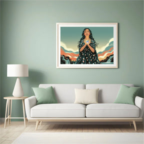 Diamantmaleri - Hjerte i hendes hænder